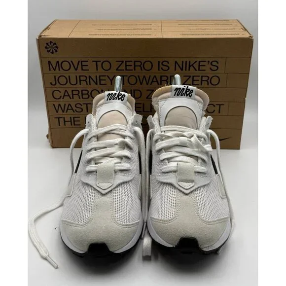 Nike Waffle One White Black Men US 8.5 Mesh Sneakers DM0008-100 - Picture 3 of 15